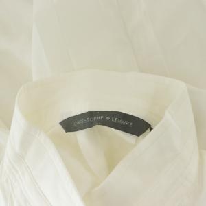 Christophe Lemaire バンドカラーコットンシャツ ブラウス 2 M 白 ホワイト