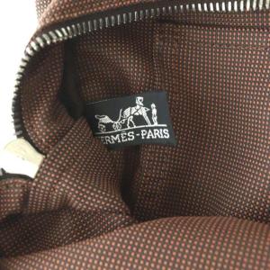 HERMES エールライン PM キャンバストートバッグ ブラウン