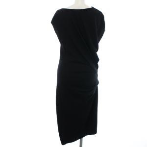 Helmut Lang 16AW SONAR WOOL3 ASYMSLV DD J ロングワンピース ノースリーブ ウール M ブラック