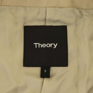 Theory ライダースジャケット ダブル ノーカラー ラムレザー S ベージュ