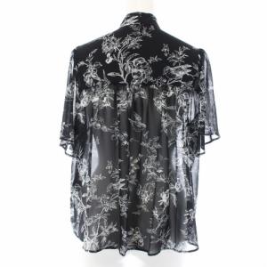 Diagram GRACE CONTINENTAL 20AW フローラルボウタイブラウス 38 ブラック