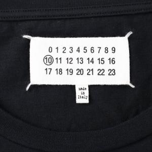 Martin Margiela 10 16SS  Tシャツ カットソー 半袖 プルオーバー プリント 44 S 黒 ブラック 白 ホワイト