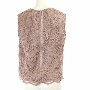 Paul Stuart 17AW セットアップ 上下 レース ノースリーブカットソー タイトスカート 刺繍 6 S ピンク