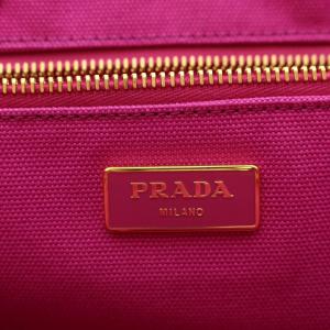 PRADA カナパM キャンバス ピンク