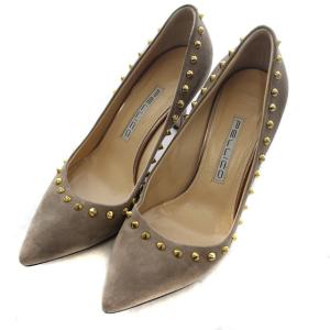 PELLICO STUDS ANDREA スエードハイヒールパンプス グレージュ