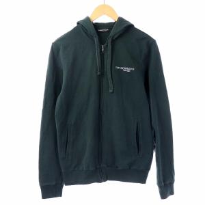 ジップアップスウェットパーカー S グリーン