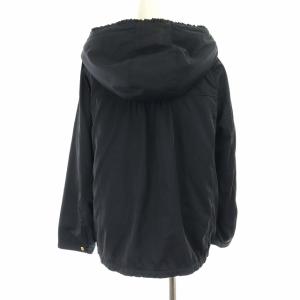 franche lippée ジャケット 中綿ライナー付き フード ボア パールボタン フリル M ブラック