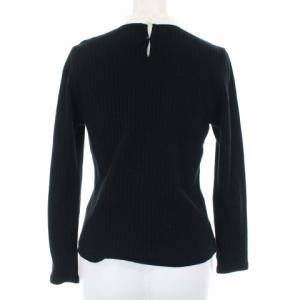 franche lippée 襟フリルニットセーター M ブラック