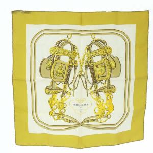 カレ40 BRIDES de GALA 式典用馬勒 ハンカチ イエロー ホワイト