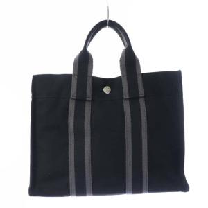 HERMES フールトゥ PM トートバッグ キャンバス 黒