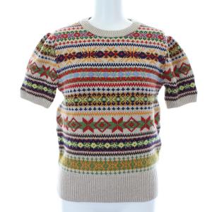20AW ニット セーター ノルディック柄 ウール カシミヤ XS マルチカラー