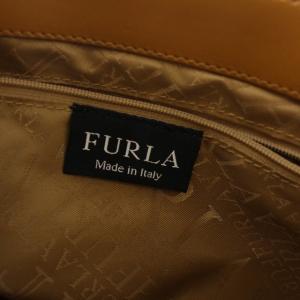 FURLA トートバッグ ショルダーバッグ 2WAY ストラップ付き レザー ブラウン
