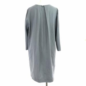 Lois CRAYON サイドライン七分袖ひざ丈ワンピース M グレー
