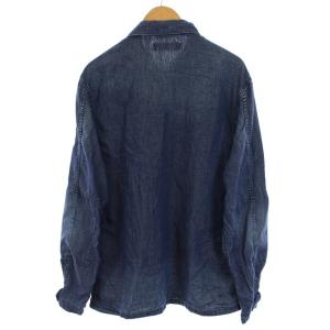 REMI RELIEF リネンミリタリーデニムシャツ XL インディゴ 