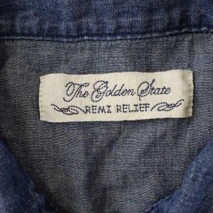 REMI RELIEF リネンミリタリーデニムシャツ XL インディゴ 