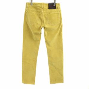 JACOB COHEN ストレートパンツ 刺繍 ハラコラベル ボタンフライ W31 イエロー マスタード