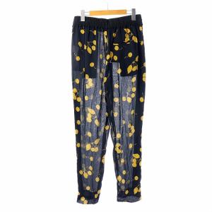 3.1 phillip lim 19SS シアーイージーパンツ テーパード 総柄 4 ネイビー イエロー