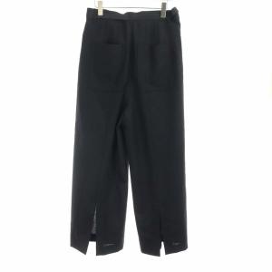 ENFOLD 21AW High Twist Weave ハイウエスト ワイドパンツ ブラック
