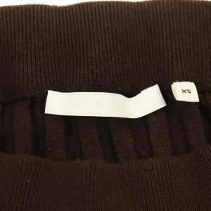 Helmut Lang 19SS FINE WOL RIB DB WSTBND SK ロング ウール XS ブラウン