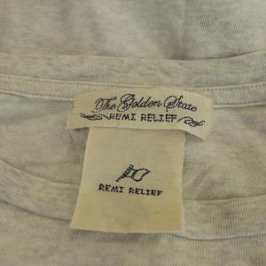 REMI RELIEF ロゴプリントTシャツ F グレー