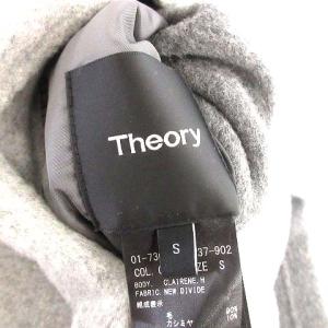 Theory 17AW NEW DIVIDE CLAIRENE リバーシブル コート カシミヤ混 フード S グレー