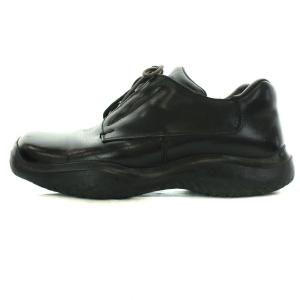 PRADA SPORT スクエアトゥ スニーカー シューズ レザー 7.5 26.5cm 黒 ブラック