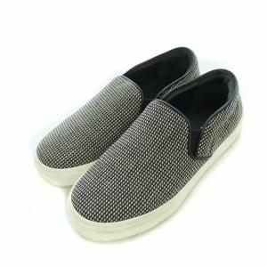 フィービー期 スリッポン フラットシューズ スニーカー 36 23.0cm 紺 白 