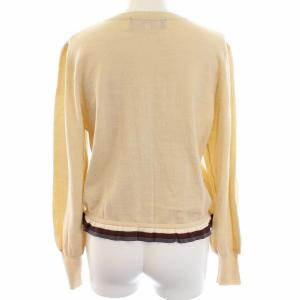 M'S GRACY 2019年製 パールボタンニットカーディガン ベージュ