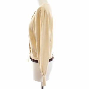 M'S GRACY 2019年製 パールボタンニットカーディガン ベージュ