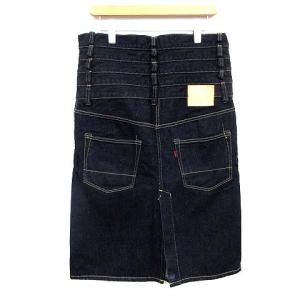 FUMITO GANRYU COMME des GARCONS AD2012 ひざ丈デニムスカート S インディゴ
