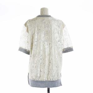 UNDERCOVER 花柄レースUネックカットソー 2 アイボリー