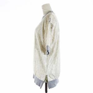 UNDERCOVER 花柄レースUネックカットソー 2 アイボリー