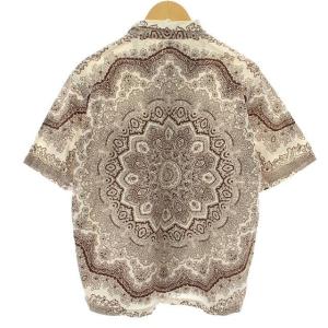 TENDERLOIN ペイズリー柄アロハシャツ S ホワイト ブラウン