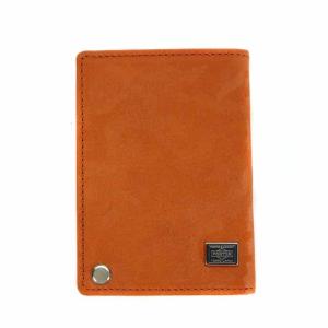 吉田カバン PORTER WONDER カモフラレザーパスケース オレンジ