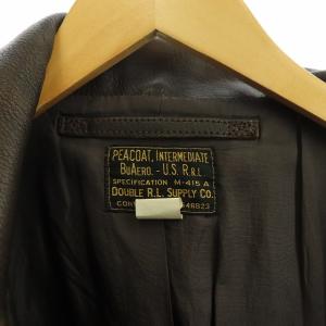 RRL レザー Pコート ゴートスキン 13スターボタン XL ブラウン