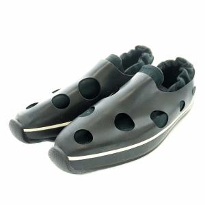 イッセイミヤケ パンチングシューズ スニーカー スリッポン ドット柄 23cm ブラック