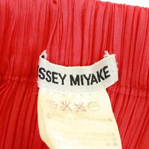 ISSEY MIYAKE タイトプリーツスカート M レッド