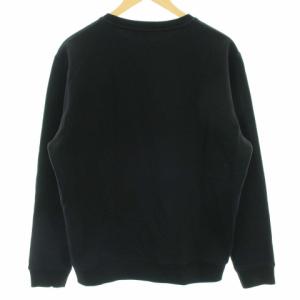 MSGM スウェット トレーナー クルーネック 長袖 裏起毛 ボックスロゴ コットン M 黒 ブラック