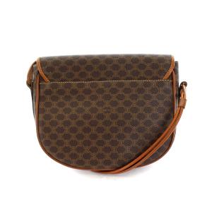 CELINE ヴィンテージ マカダム柄 ショルダーバッグ PVC ブラウン