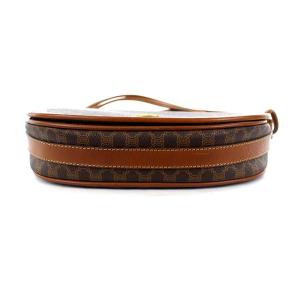 CELINE ヴィンテージ マカダム柄 ショルダーバッグ PVC ブラウン