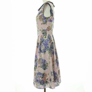 TOCCA 18AW AFTER RAIN フラワープリントノースリーブワンピース ピンク