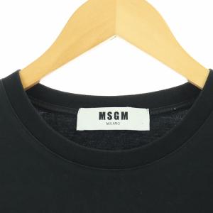 MSGM ロゴプリント半袖Tシャツ XS ブラック