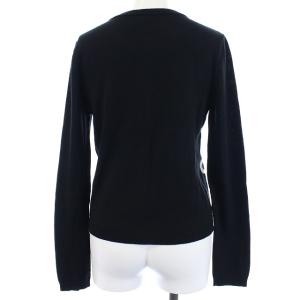 alice + olivia カーディガン 長袖 ニット ウール ラインストーン 黒 ブラック