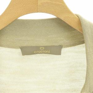 Cruciani ニットカーディガン 長袖 シルク 麻 リネン混 44 S ベージュ