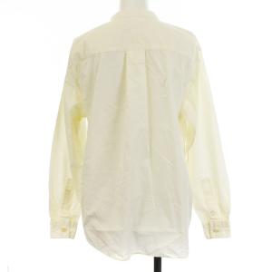MHL. 19AW GARMENT DYE BASIC POPLIN ブラウス シャツ 長袖 バンドカラー キナリ 1 S 白 ホワイト