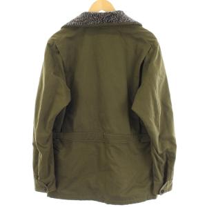 HAVERSACK ミリタリージャケット テーラード 切替 裏地チェック L カーキ
