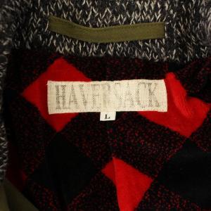 HAVERSACK ミリタリージャケット テーラード 切替 裏地チェック L カーキ
