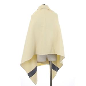 HYKE 19AW DOUBLE FACE CAPE ストール ウール ホワイト ネイビー