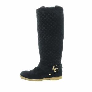 モノグラム ムートンブーツ 24cm ブラック