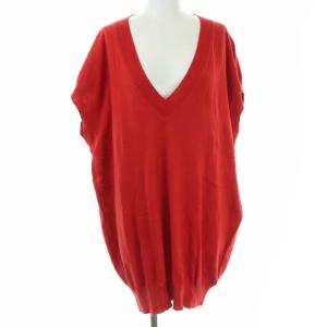 ここのえ期 シルクブレンド ベスト 白タグ イタリア製 シルク混 レッド